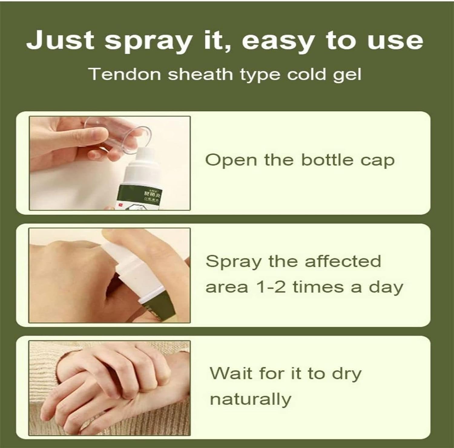 2 piezas de vaina de tendón y dolor en el talón, gel de compresión fría de tenosinovitis, aerosol de vaina de tendón