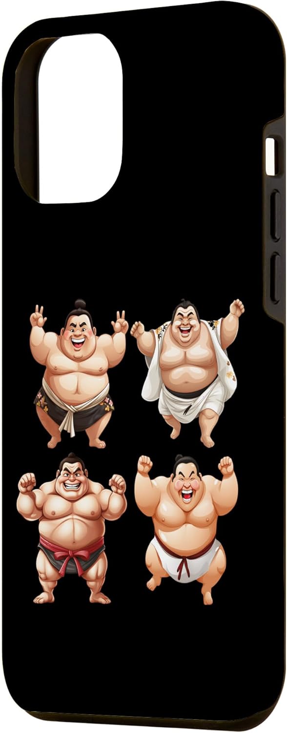 iPhone 14 Plus Funny fat sumo wrestler 4 sumo wrestlers Case