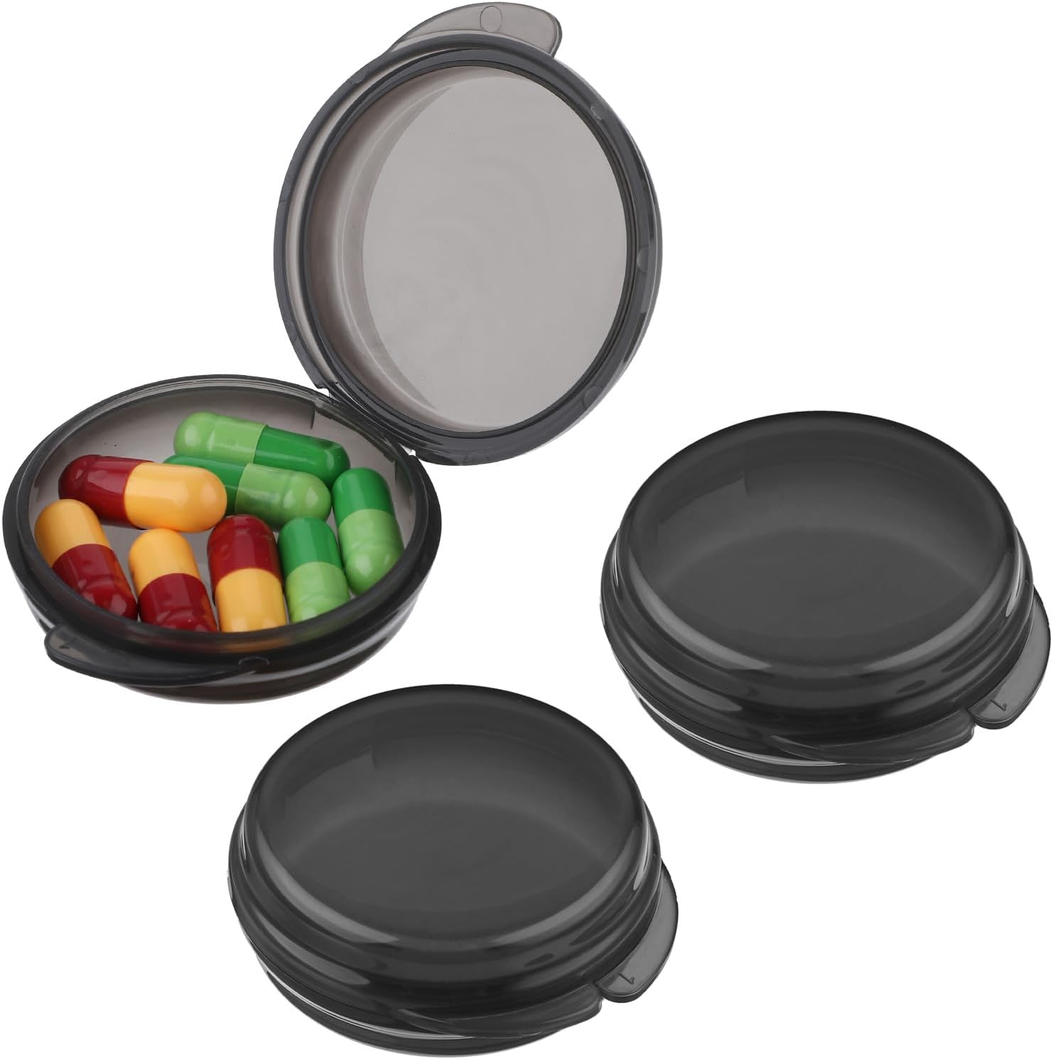Pastillero pequeño de 3 piezas, mini organizador de píldoras, contenedor de píldoras de viaje portátil, pastillero diario, medicina, vitamina,