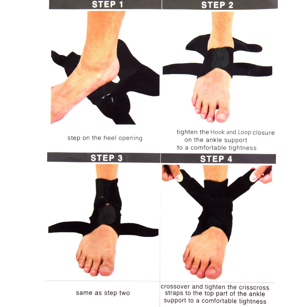 ANKROYU Tobillera transpirable, soporte estabilizador de tobillo, férula de neopreno ajustable para esguince, deporte para hombres y mujeres
