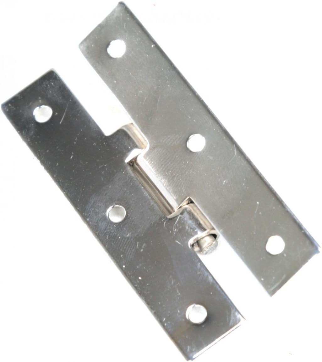 Renovators Supply Manufacturing H – Bisagras de gabinete de cocina de latón fundido sólido con acabado cromado de 3.5 pulgadas, paquete de 6