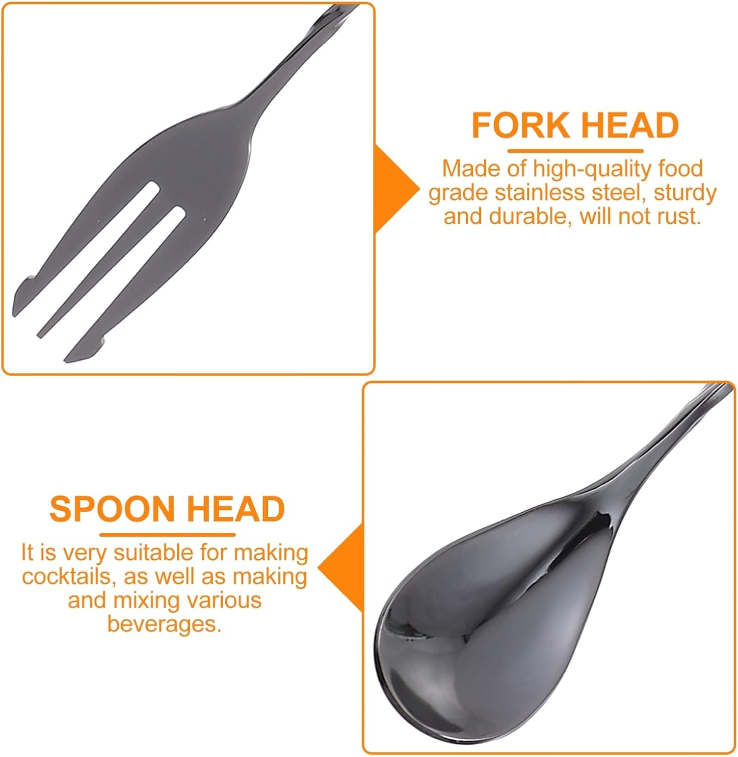 4pcs Mixing Spoon Ice Cream Spoon Metal Spoon Bar Cocktail Spoon Bar Mixing Stick Beverage Stirrers Handle Mixing Cocktail Shaker Spoon Bar Spoon