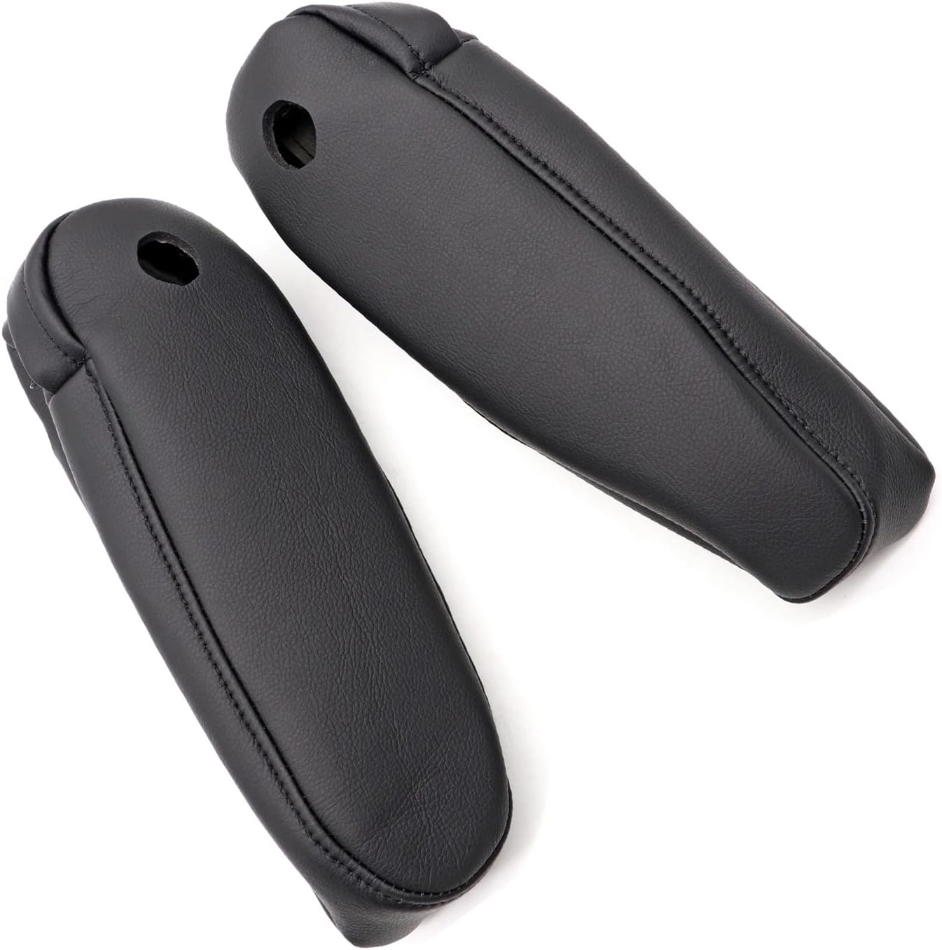 2 fundas de repuesto de cuero negro para reposabrazos compatibles con Lexus RX 300 330 350 2003 2004 2005 2006 2007 2008 2009 (solo parte de cuero)