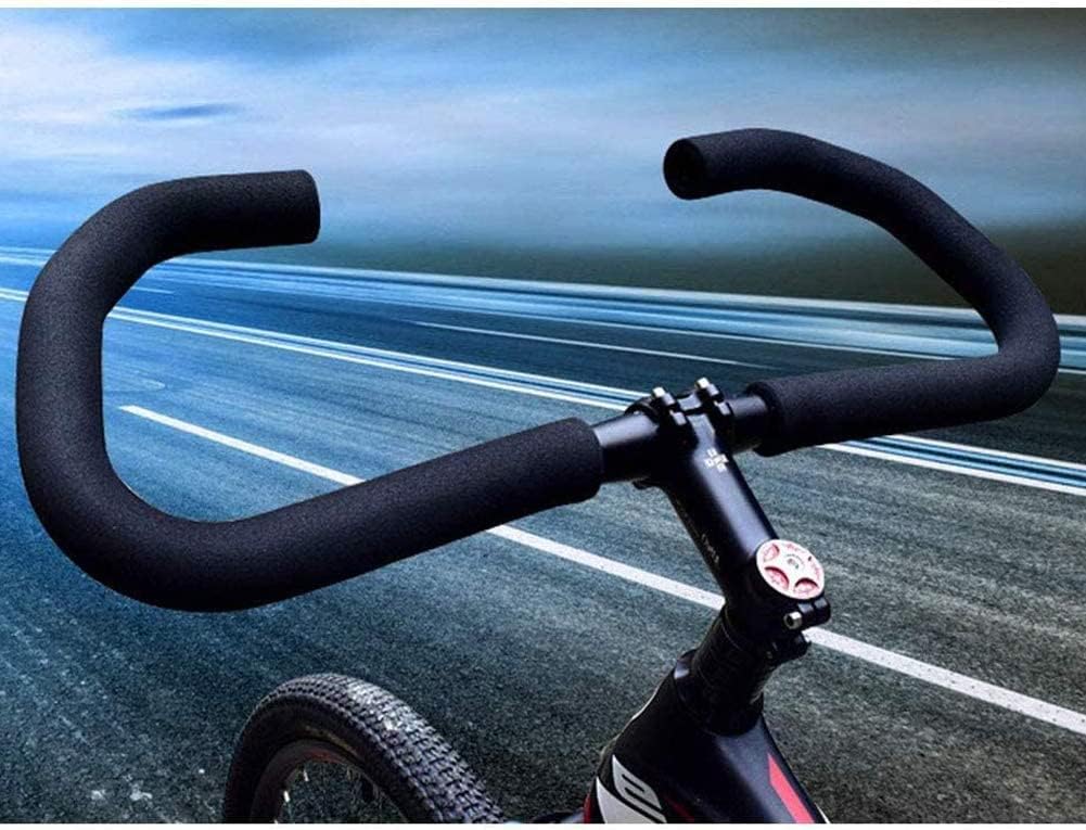 Xafissy – Empuñaduras de espuma para bicicleta, 1 par de empuñaduras de manillar de bicicleta color negro, cubierta flexible para manubrio de