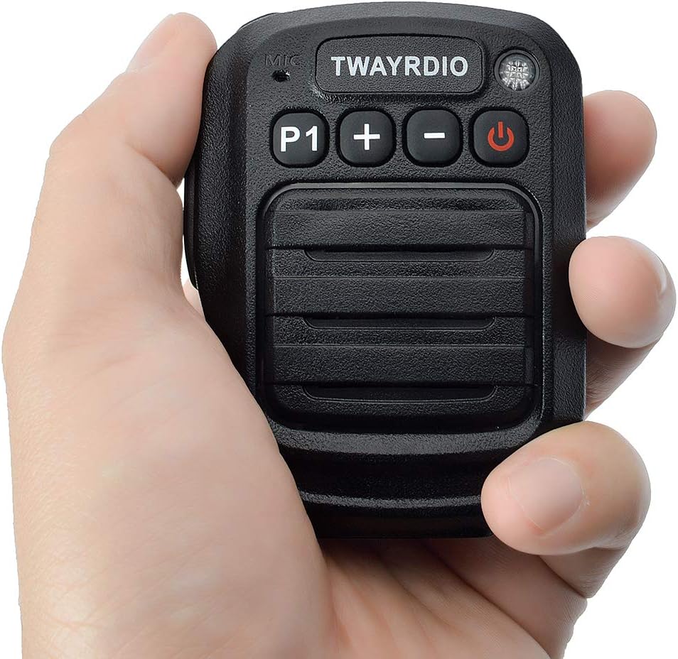 TWAYRDIO Altavoz de micrófono Bluetooth con transceptor móvil, micrófono inalámbrico para el hombro con adaptador Bluetooth para radio móvil Yaesu