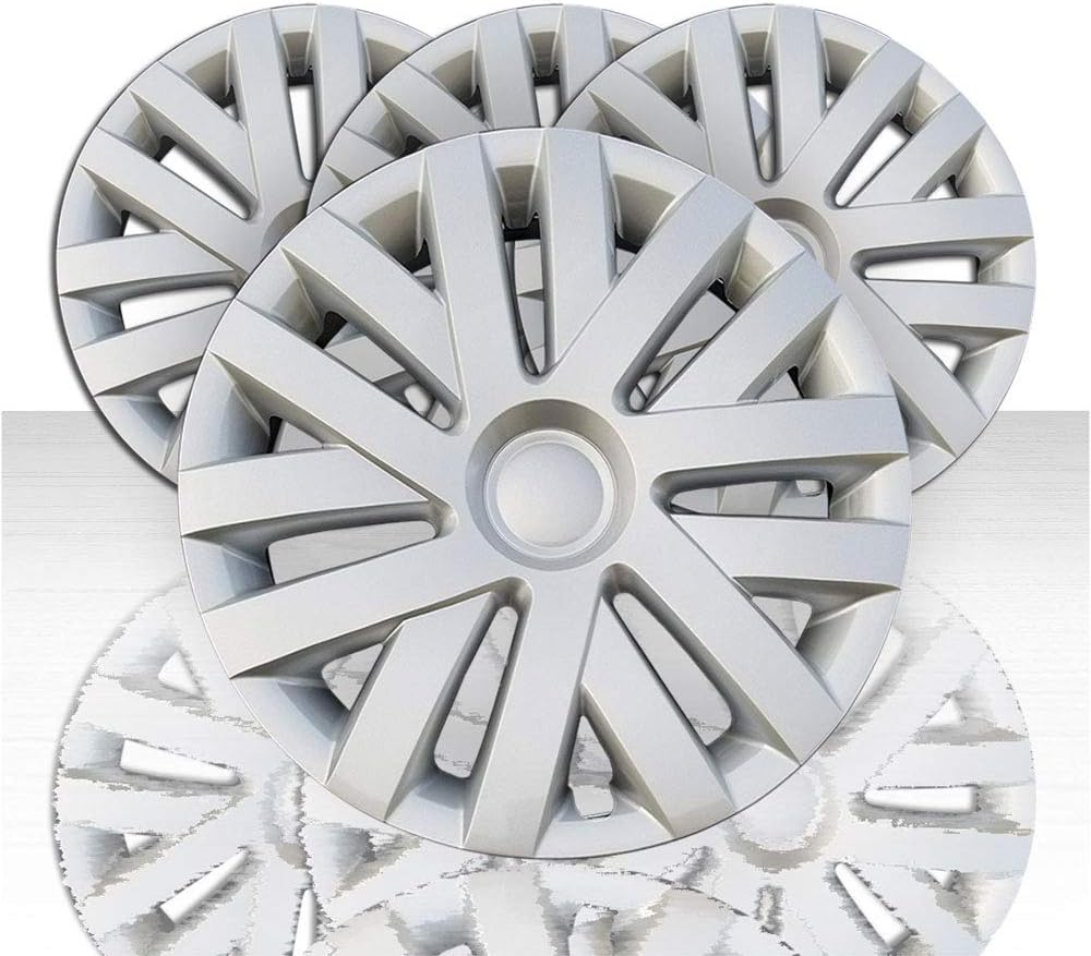Juego de 4 cubiertas de rueda de 16″ 7 radios dobles para Volkswagen Jetta 2010-2014 – Plata