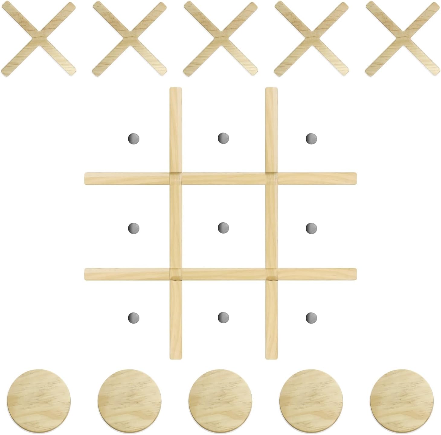Lamkidle Juego magnético de madera para montar en la pared, decoración de sala de juegos de madera para niños y adultos, decoración de pared moderna