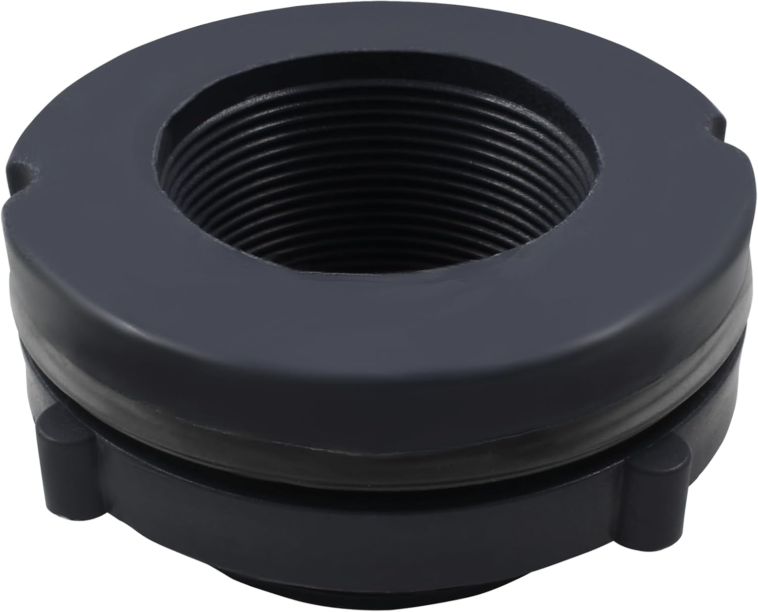 1 paquete de 2″ PVC mamparo de montaje para barriles de lluvia, acuarios – gris oscuro