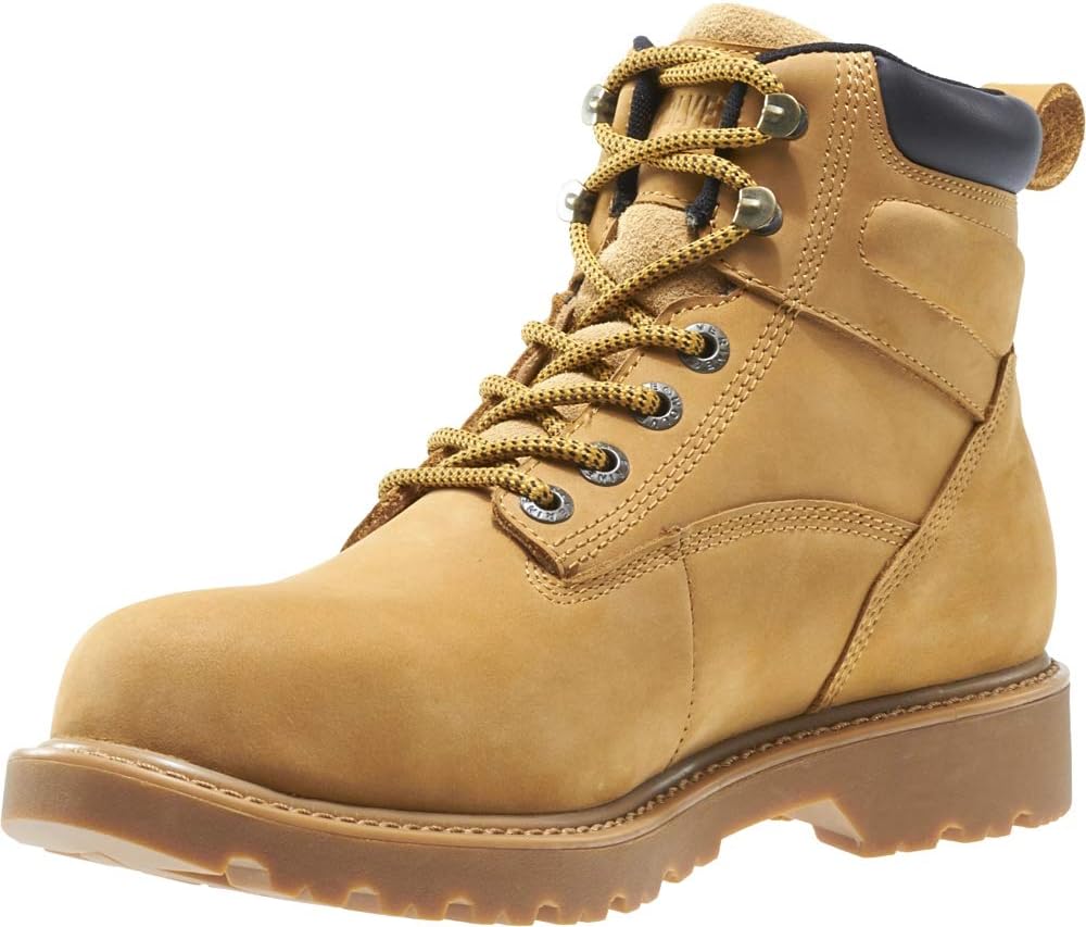 Wolverine Botas de trabajo impermeables con punta de acero para hombre de 6 pulgadas