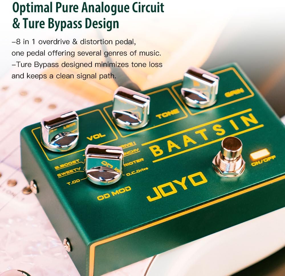 JOYO Pedal multiefecto análogo puro serie R 8 sonidos clásicos ODDS para guitarra eléctrica (Baatsin R-11)