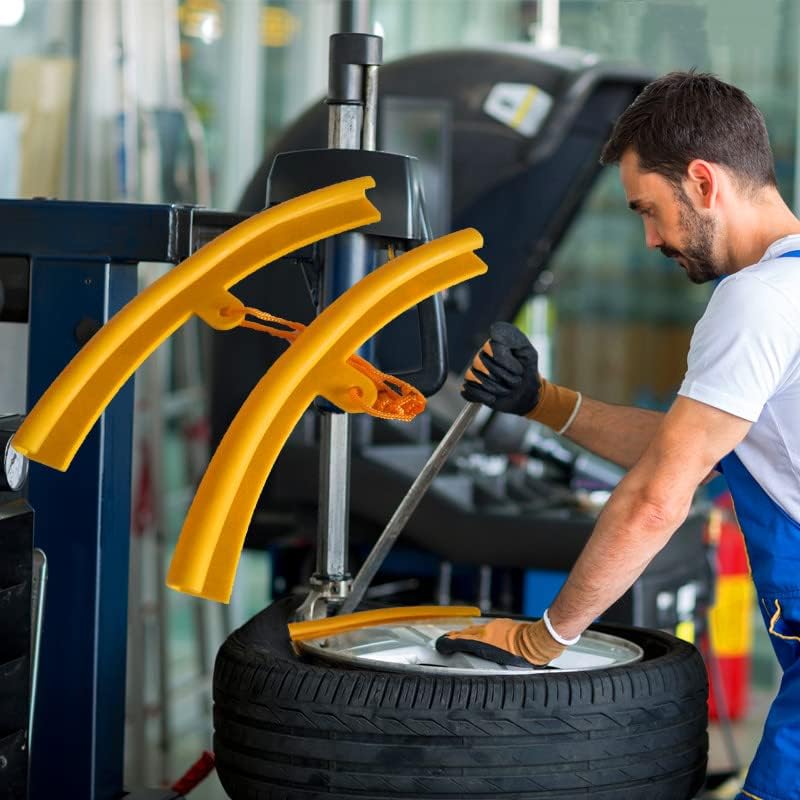 Qiilu Juego de 5 protectores de llanta, cambiador de neumáticos de automóvil, protector de llanta de neumáticos, herramienta de ahorro de bordes