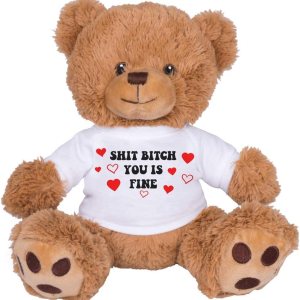 TEESANDTANKYOU Divertido oso de peluche marrón de 8 pulgadas, regalo para pareja, con texto en inglés You is Fine TEESANDTANKYOU Divertido oso de peluche marrón de 8 pulgadas, regalo para pareja, con texto en inglés You is Fine