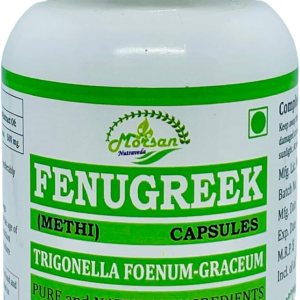 Morsan Nutraveda’s Fenogreco (Methi, Trigonella foenum Graceum) Cápsulas  Paquete de 60 x 500 mg. Veg. Cápsulas (1) Morsan Nutraveda’s Fenogreco (Methi, Trigonella foenum Graceum) Cápsulas  Paquete de 60 x 500 mg. Veg. Cápsulas (1)