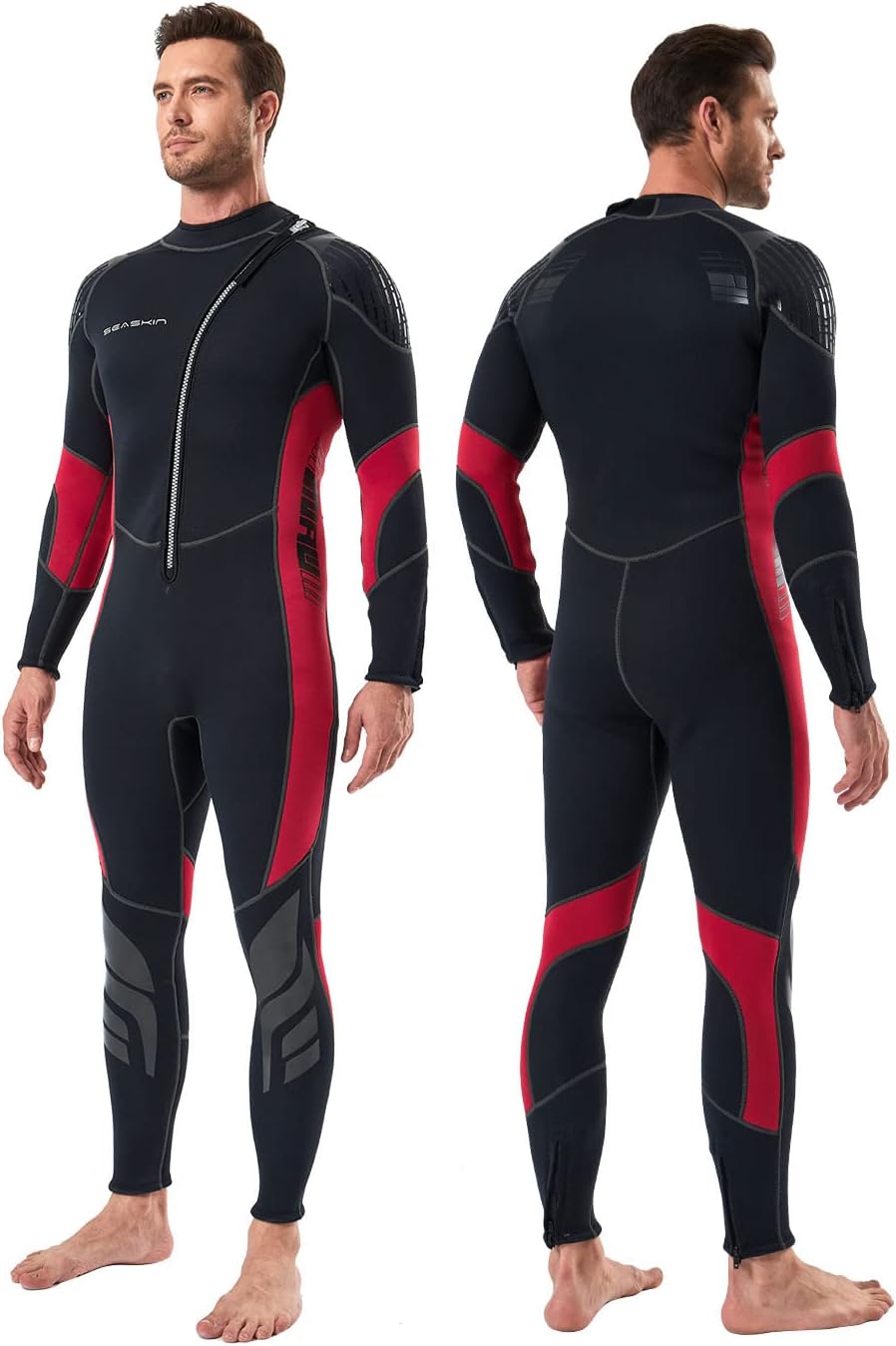 Seaskin Trajes de neopreno para hombres y mujeres, 0.118 in con cremallera frontal completa