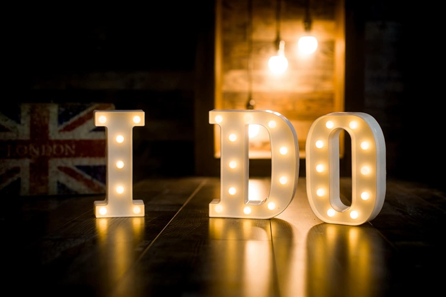 Foaky 26letras del alfabeto con luces LED, letras que se iluminan, luces de noche, para bodas, fiestas de cumpleaños, funcionan con baterías, luz