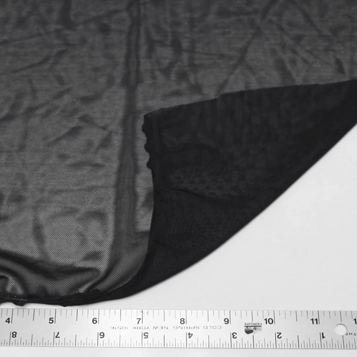 Stylish FABRIC Tela ligera de malla de poliéster y elastano sólidoelástico en 4 direcciones (3.53 ozm), proyectos de bricolaje, negro 1 yarda