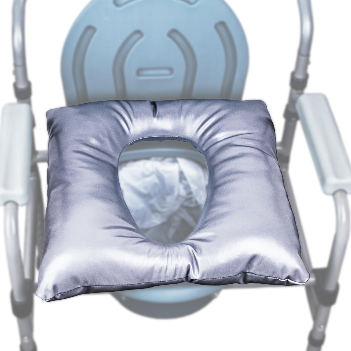 Cojín de asiento para mesita de noche, ajuste universal, cojín de asiento cómodo para ancianos, funda de asiento suave para asiento de inodoro,