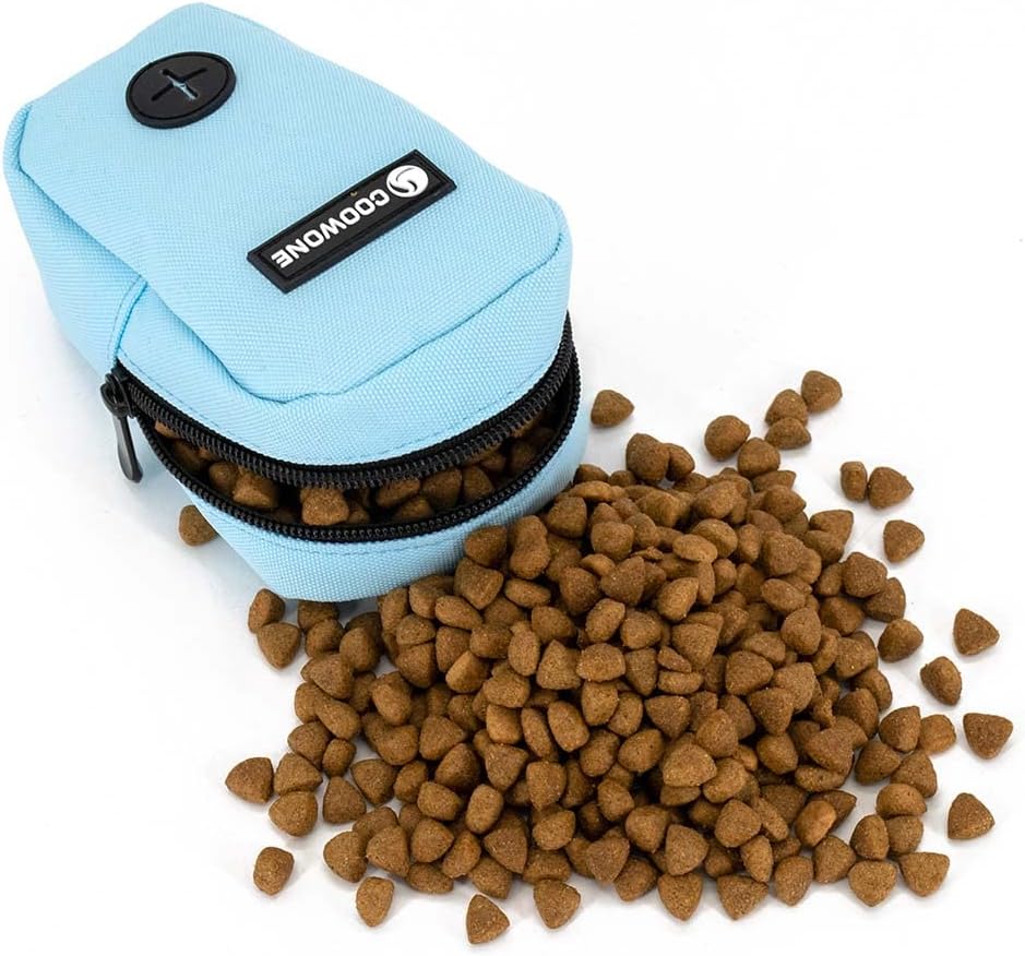 Bolsa de golosinas para perros para entrenamiento, bolsa portátil para pasear perros con dispensador de bolsas para excrementos, bolsas de tamaño de