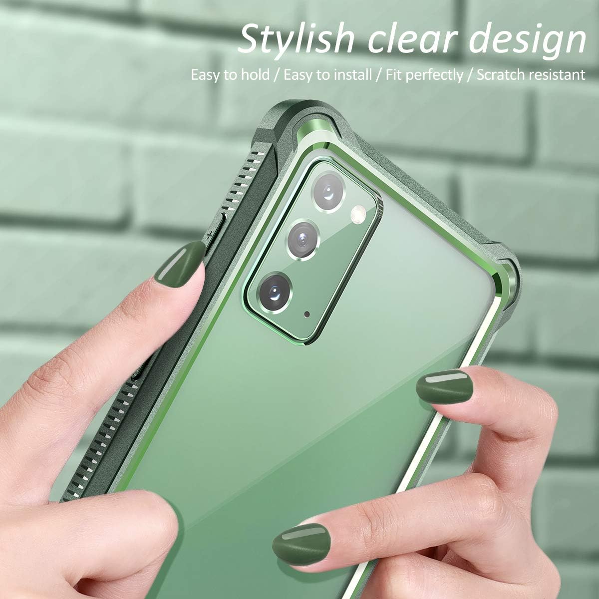 Dexnor Para Galaxy Note 20 Funda Con Protector De Pantalla Transparente Metal Electrochapado 360 Cuerpo Completo Resistente A Prueba De Golpes