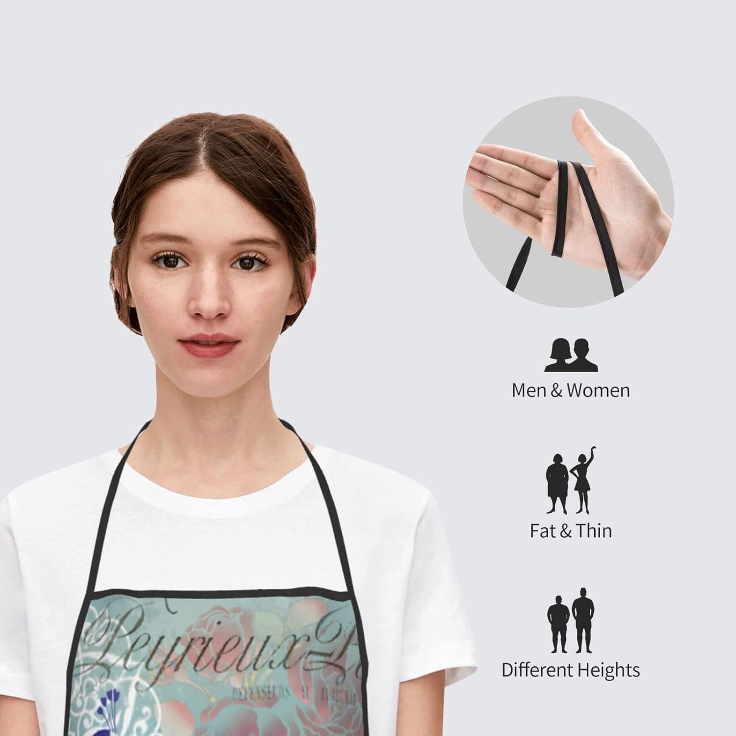 Delantal ajustable impermeable para hombres y mujeres, cocina, hornear, jardinería, trabajo, babero
