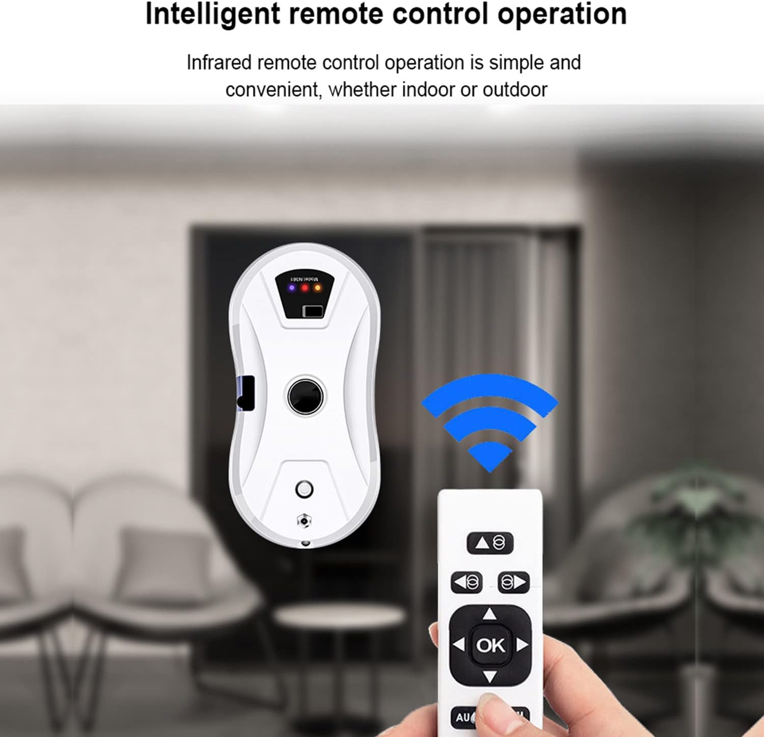 YTK Robot limpiador de ventanas con ultrasonido 5600PA auto agua vidrio limpieza automática inteligente robot limpiador aspirador ventana con
