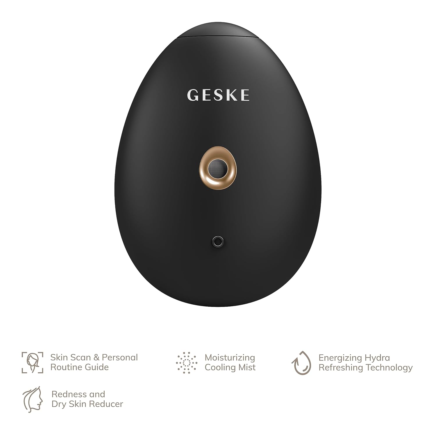 GESKE SmartAppGuided – Refrescante de hidratación facial  4 en 1  Atomizador de agua  Máquina de pulverización hidratante  Rociador facial
