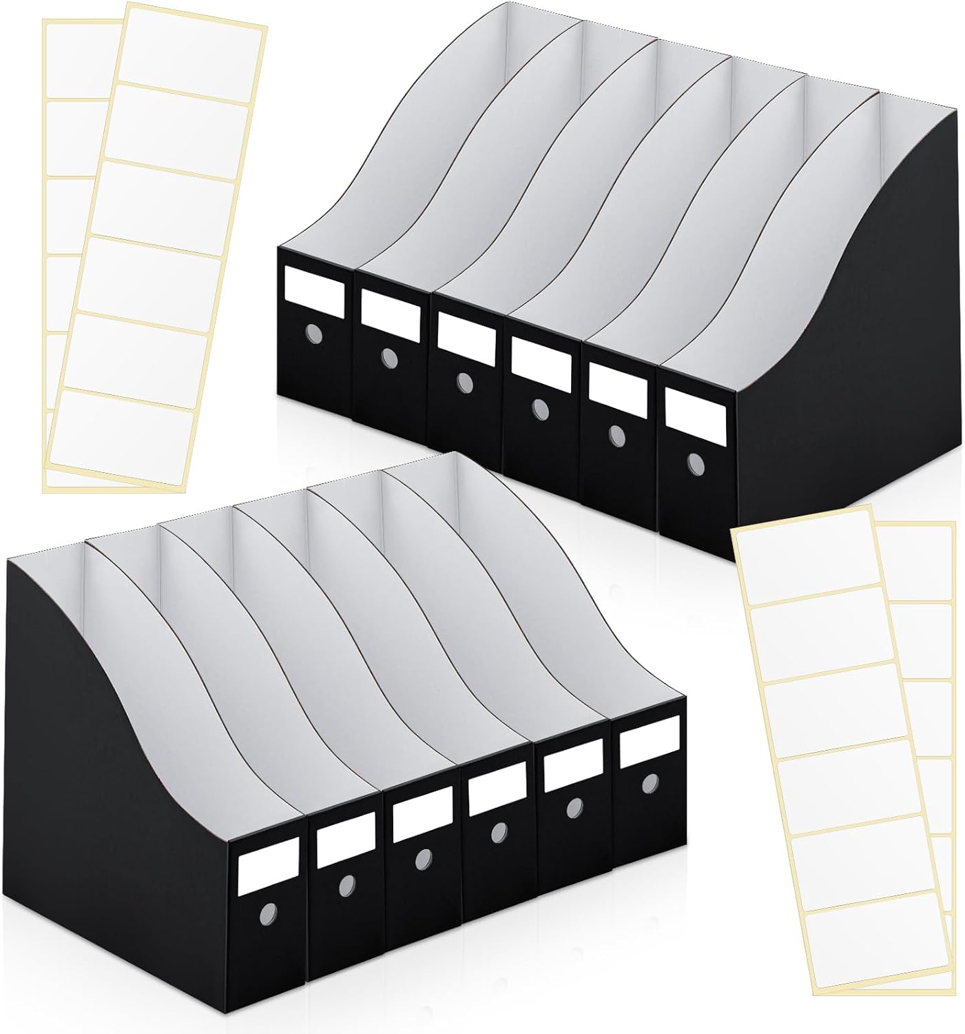 Thenshop 12 piezas de cartón para revistas, organizador de almacenamiento de papel de 12 x 12 pulgadas, caja de archivos de documentos para