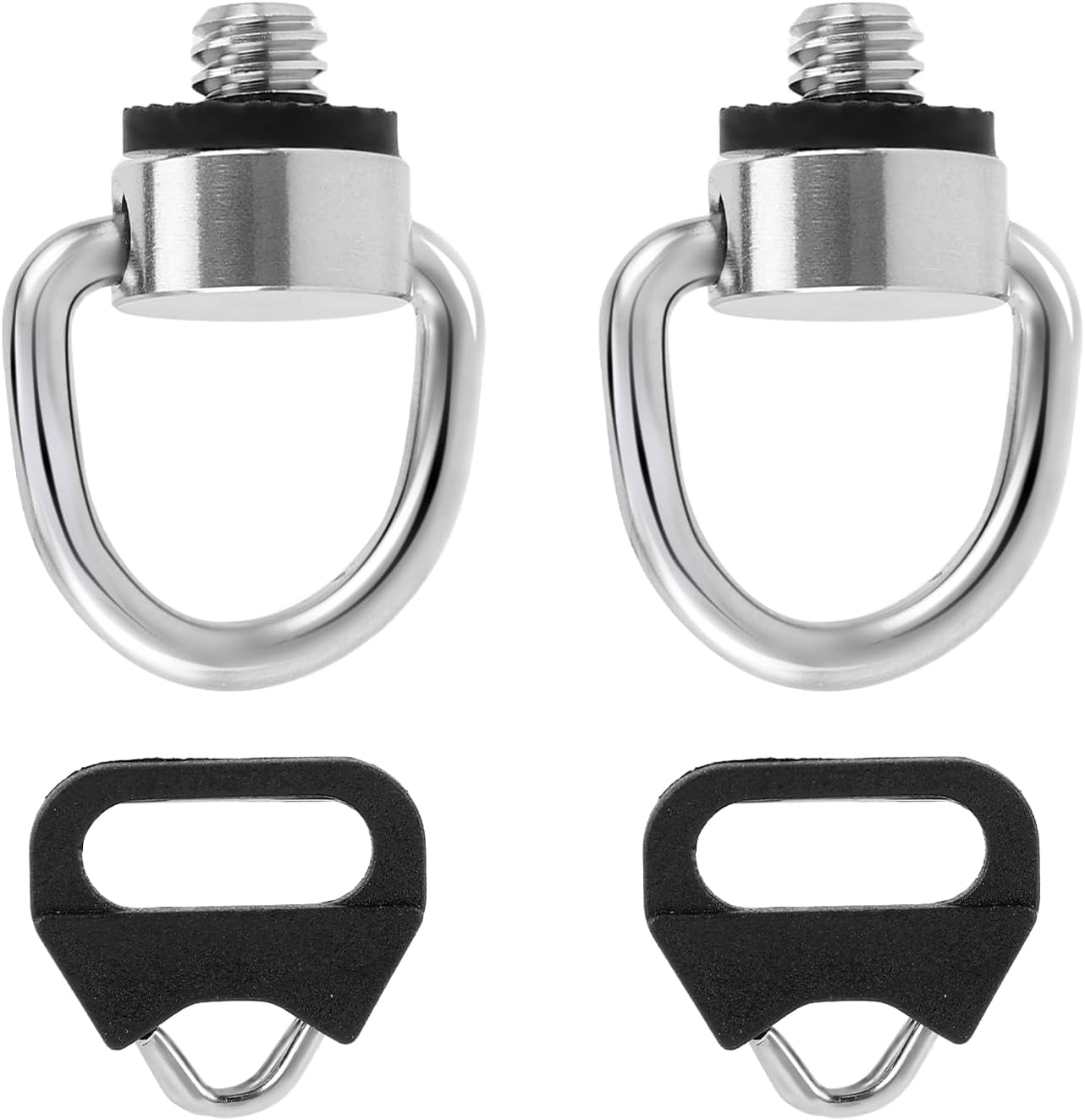 NQEUEPN 2 soportes para tornillos de correa para el cuello de la cámara, anillo de acero inoxidable, anillo D, correa para el cuello de la cámara,