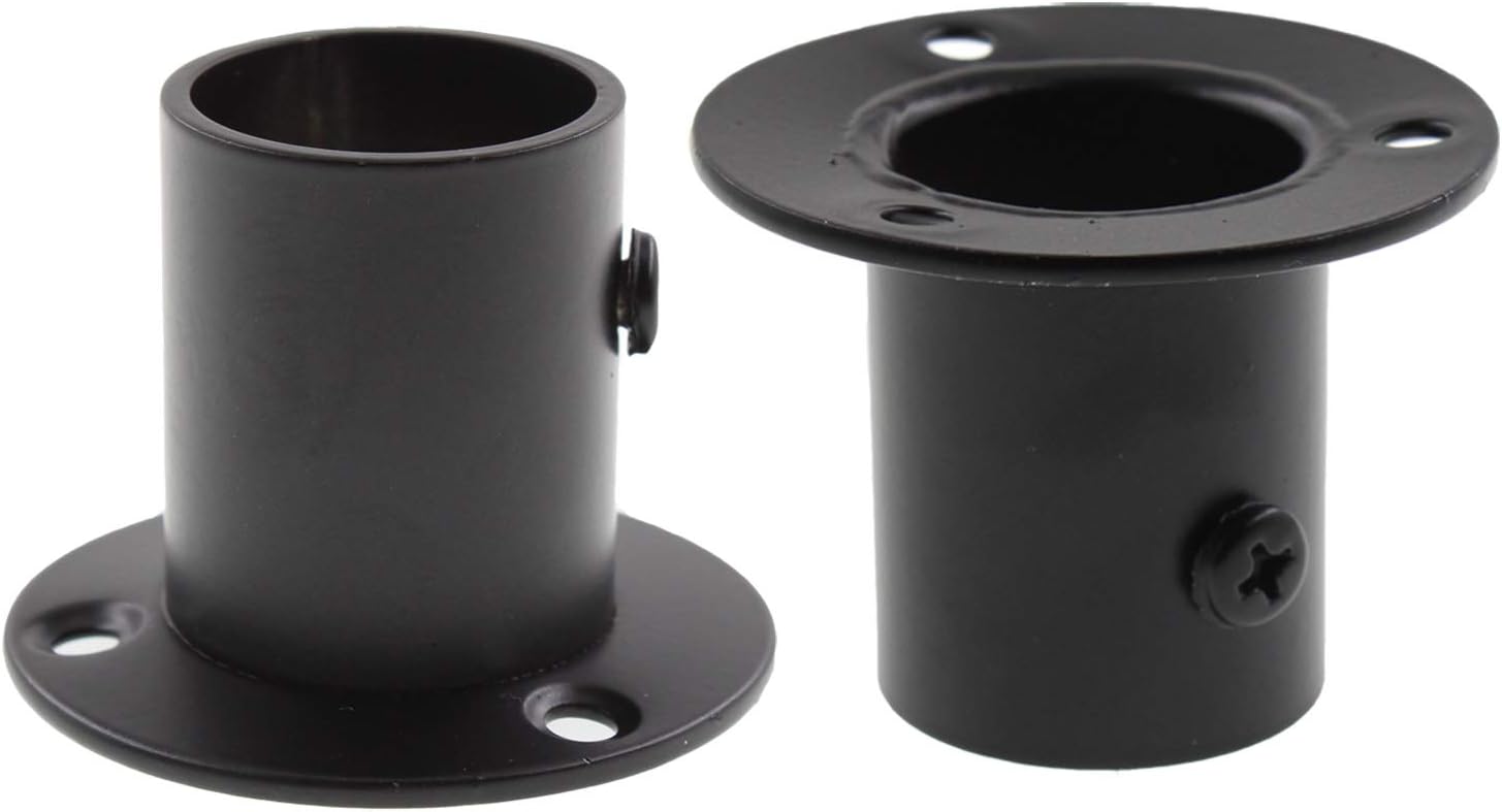 Soporte para barra de cortina de ducha, soportes de barra de acero inoxidable resistente, brida, soporte de extremo de armario, fácil instalación,