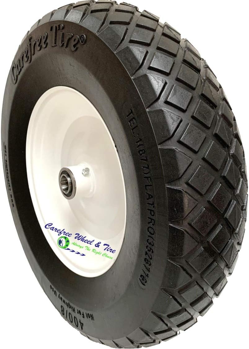 4.804.00-8 pulgadas, (15 x 4 pulgadas) HD Diamond Tread Carretilla Conjunto (cubo central de 4 pulgadas y buje de 1 pulgada)