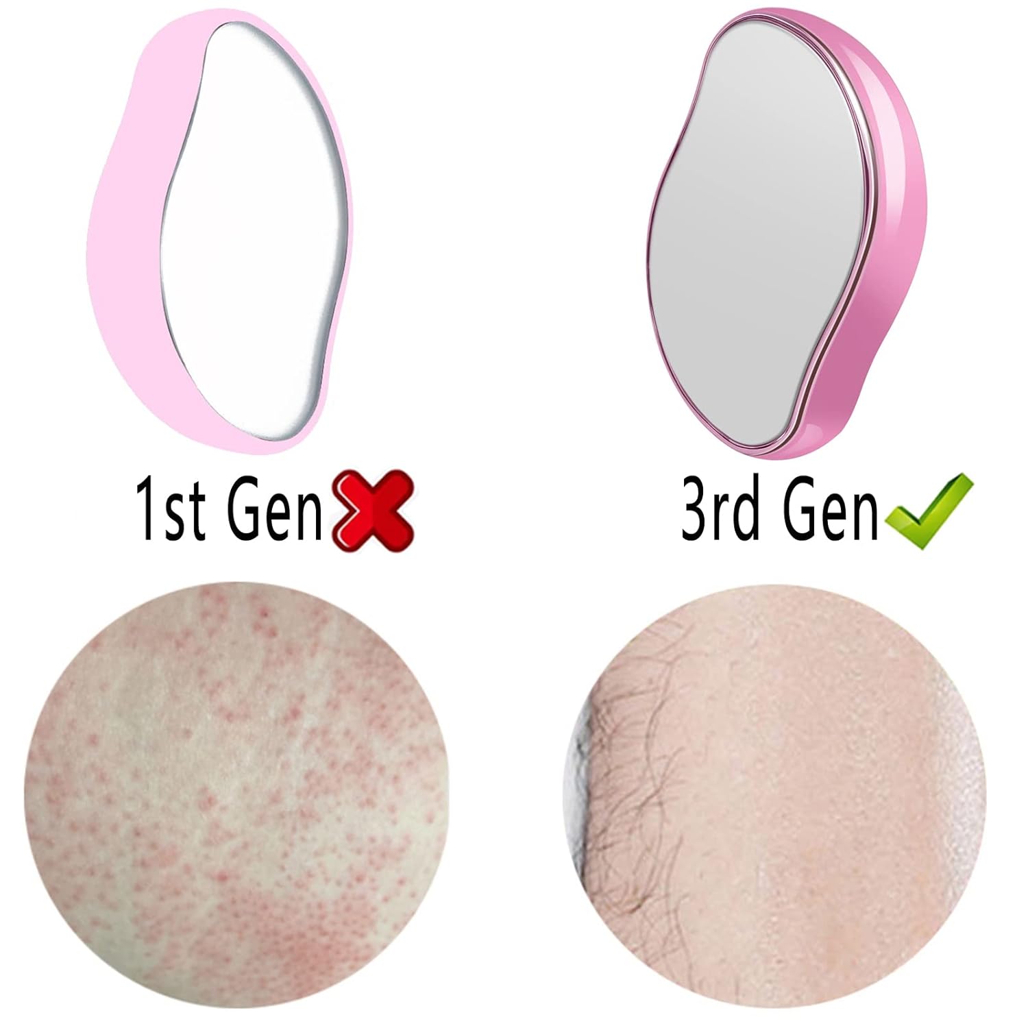 Bleam Crystal – Borrador de cabello ANTAND actualizado 2023 para mujeres y hombres, piernas, brazos, espalda, exfoliación mágica sin dolor,