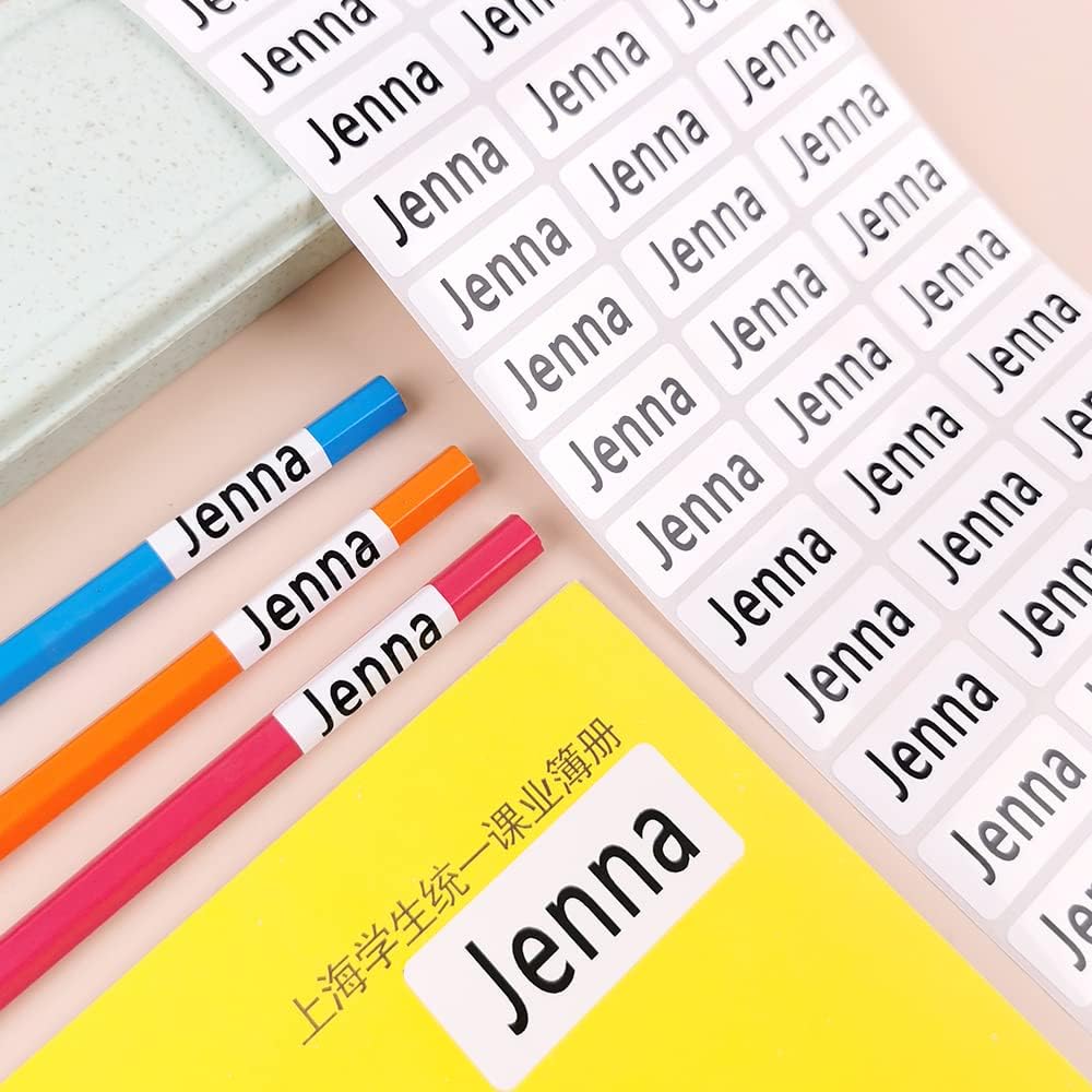 Etiquetas de nombre personalizadas para bolígrafos y lápices, etiqueta personalizada impermeable personalizada, etiquetas personalizadas, etiquetas