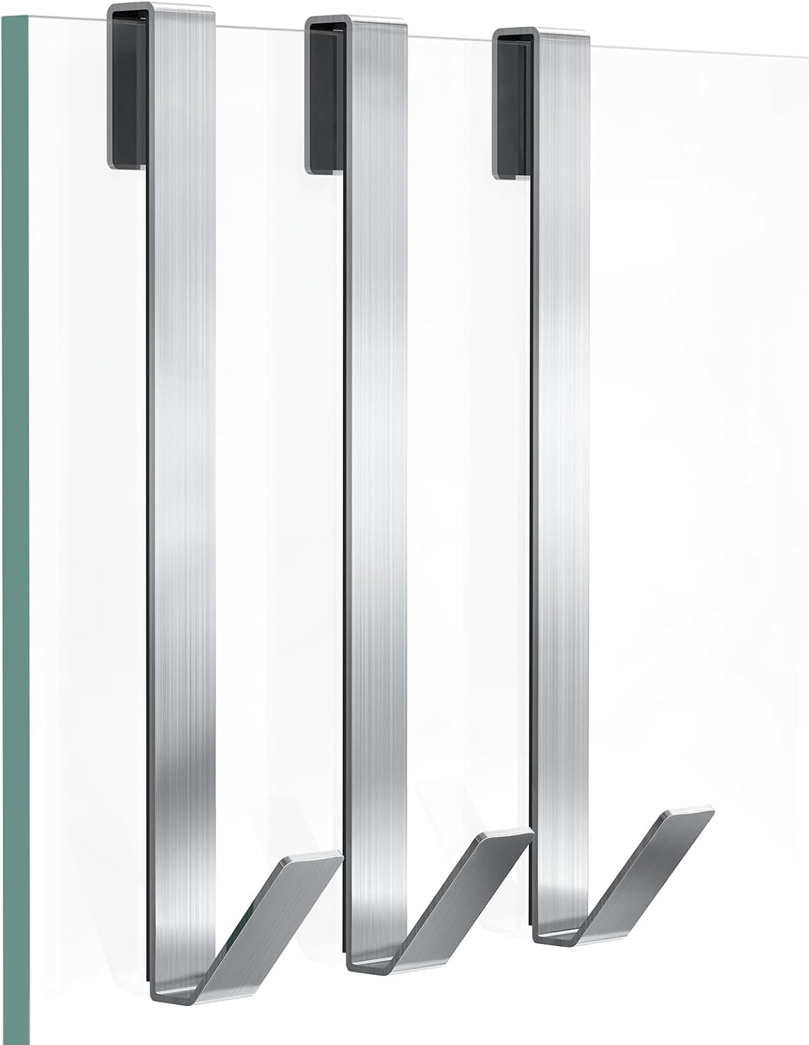 Ganchos para puerta de ducha de 12 pulgadas, ganchos de ducha para toallas, ganchos de ducha extendidos resistentes sin perforaciones, para puerta