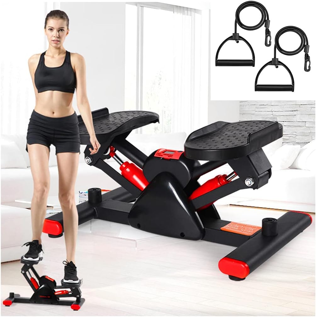 Máquina paso a paso para ejercicio, máquina de pasos de ejercicio con monitor LCD, máquina paso a paso aeróbico de fitness, equipo de gimnasio en