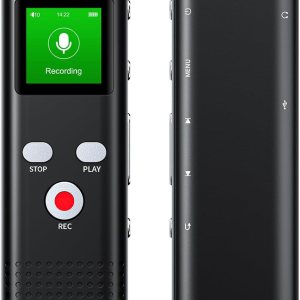 MECHEN – Grabadora de voz digital de 64 GB activada por voz para conferencias y reuniones, pequeño dictáfono recargable de 1536 Kbps con MECHEN – Grabadora de voz digital de 64 GB activada por voz para conferencias y reuniones, pequeño dictáfono recargable de 1536 Kbps con