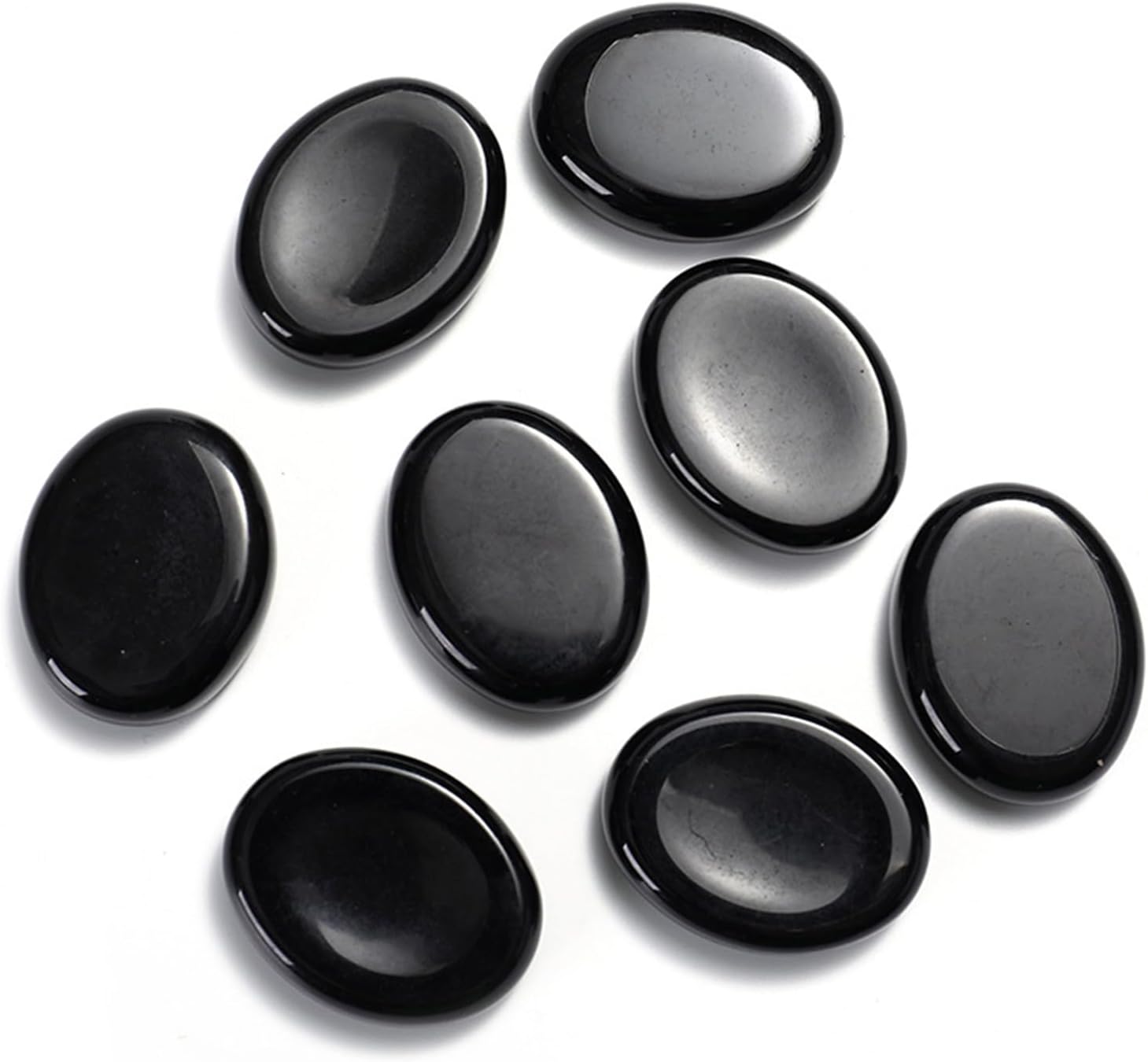Paquete de 2 increíbles piedras preciosas de cristal para la ansiedad y la preocupación del pulgar para meditación del estrés, artículos de alivio