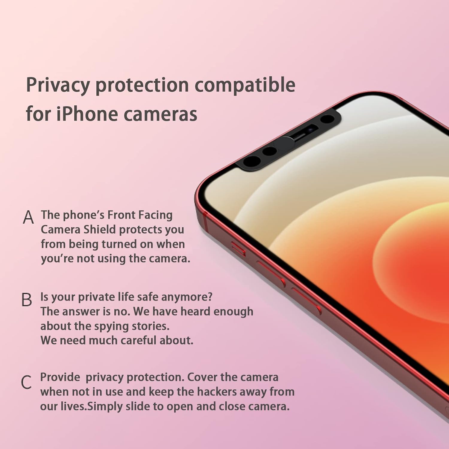 Funda para lente de cámara compatible con iPhone 11, incluye funda para cámara frontal de iPhone, protege la privacidad y la seguridad, pero no