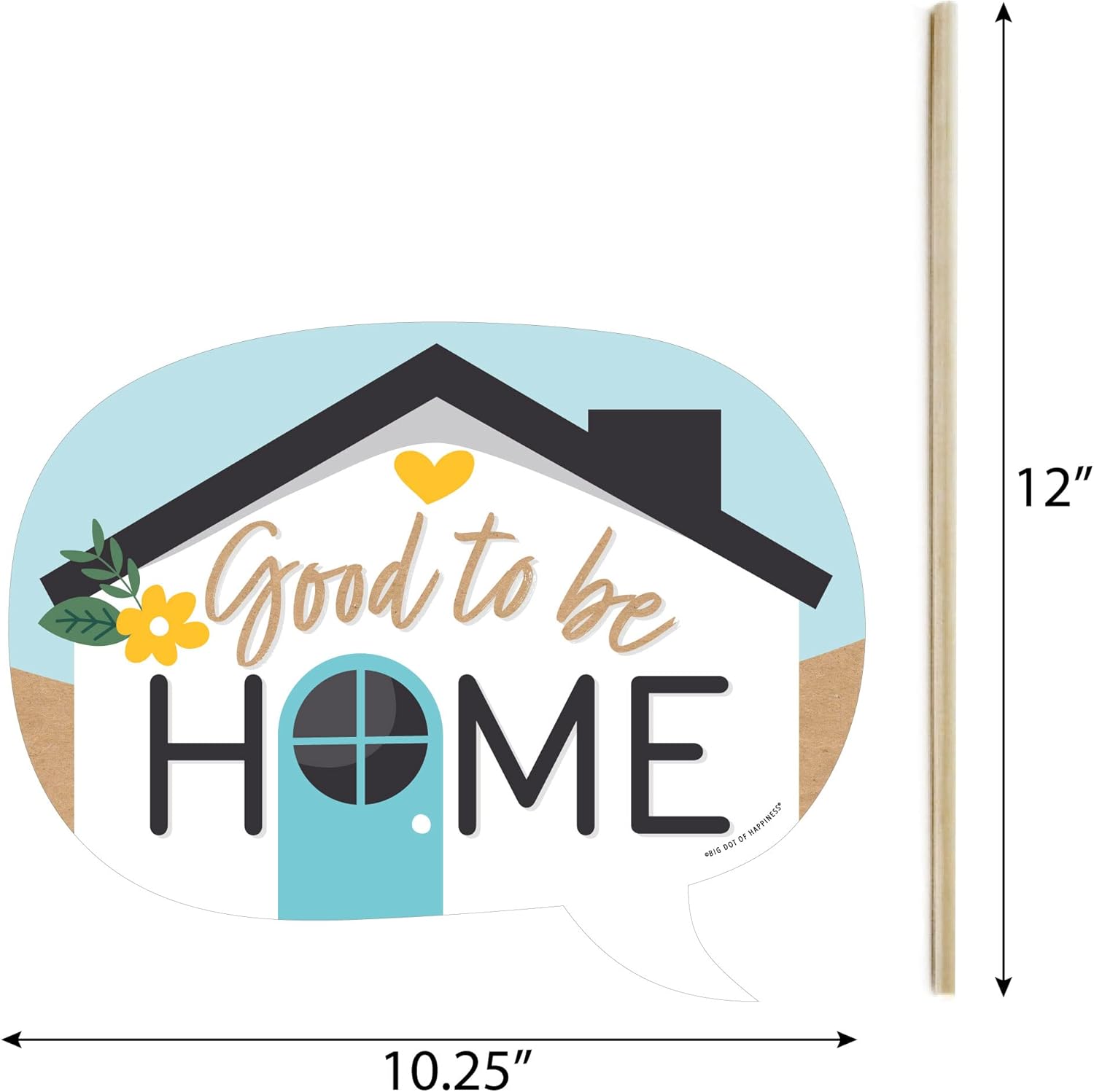 Big Dot of Happiness Divertido kit de accesorios para cabina de fotos Sweet Home, 10 piezas