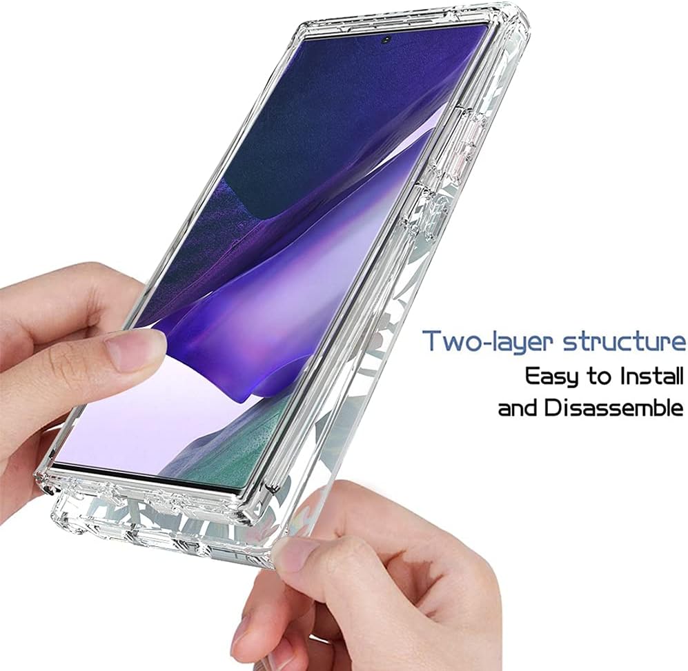 Zoeirc Funda para Galaxy Note 20 Ultra 5G, Samsung Note 20 Ultra Clear Case, TPU 360 cuerpo completo a prueba de golpes híbrido parachoques