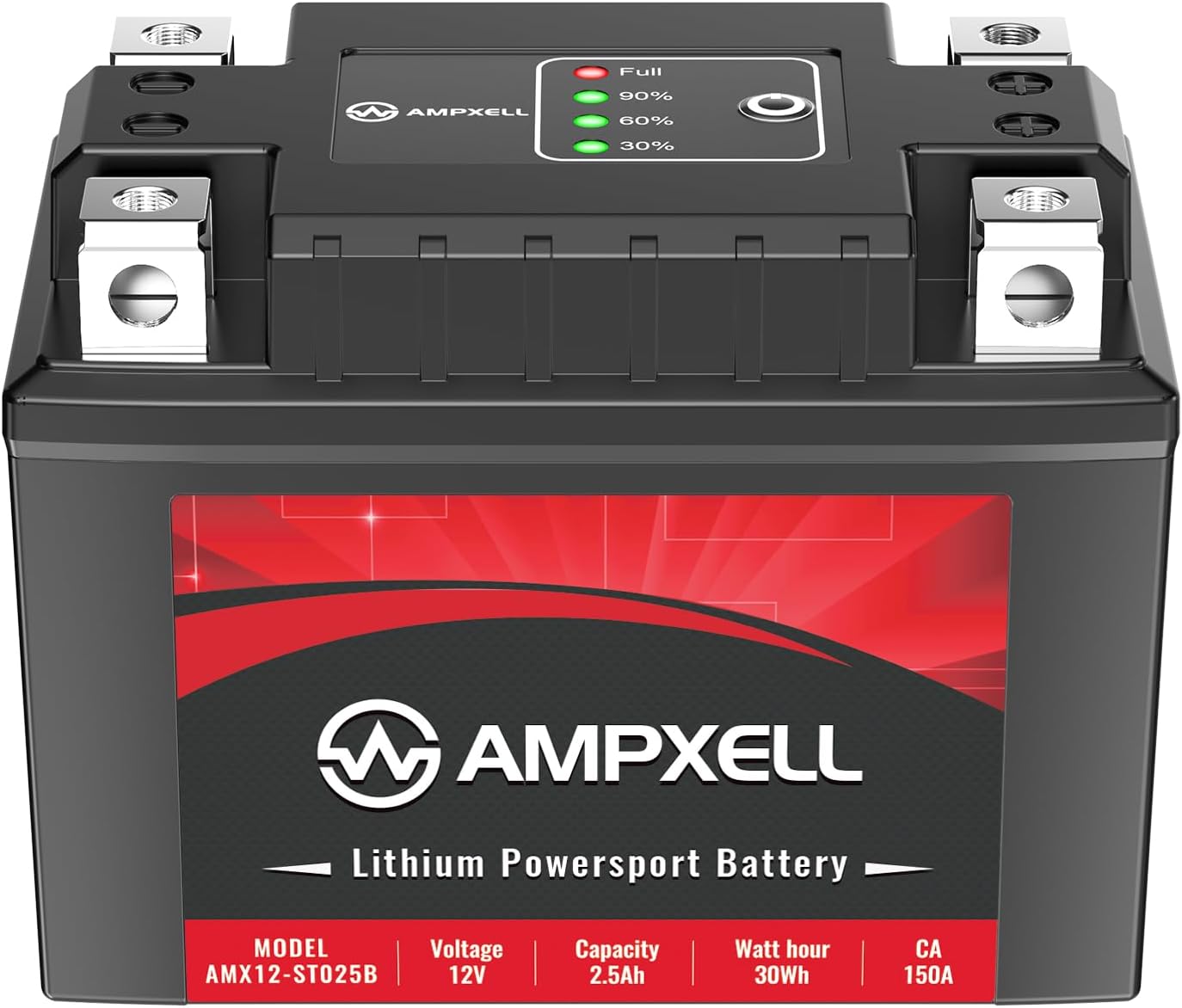 YTX4L-BSYTX5L-BS – Batería de litio para motocicleta de 12 V, 150 A, 2.5 Ah, repuesto YTZ5S Powersport batería, motocicleta, ATV, UTV, scooter, 4
