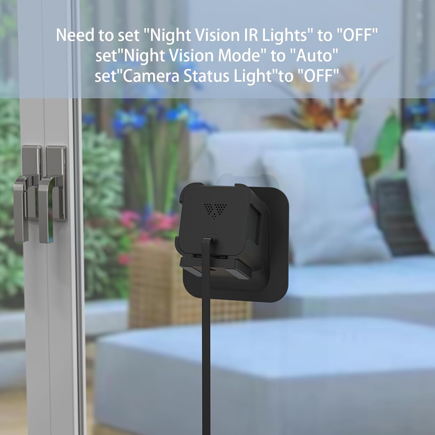 HOLACA Soporte de ventana para Wyze Cam v3, 20 grados de inclinación (arribaabajoizquierdaderecha) Soporte de montaje flexible adhesivo fuerte para