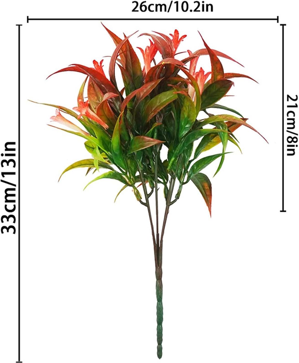 FRAKYEN Plantas de plástico para exteriores, resistentes a los rayos UV, no se decoloran, plantas artificiales para exteriores, flores tropicales