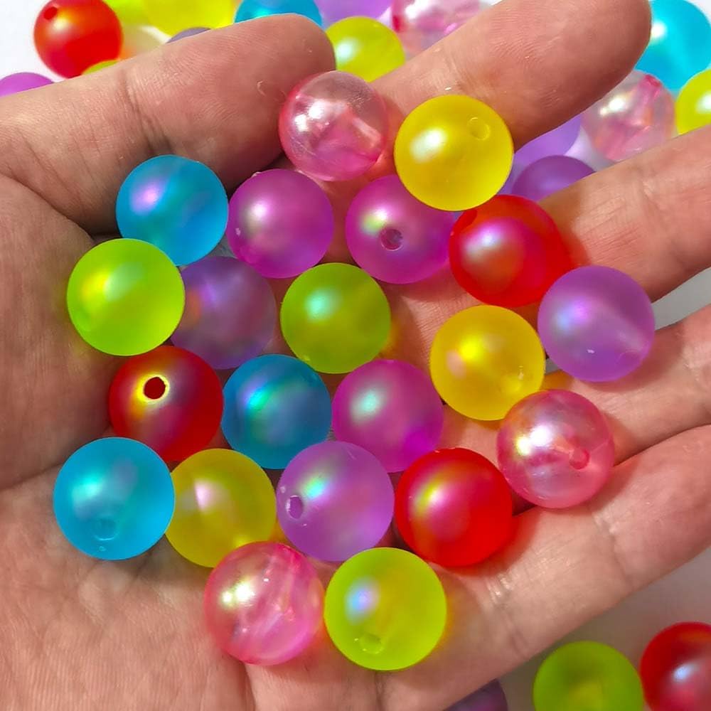 Mezcla de lotes brillantes de silicona con cuentas de bricolaje con cuentas para el cabello, pulseras de collar, adorno artesanal (colores