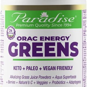 Paradise Herbs ORAC Energy Greens Capsules, Keto, Paleo y Vegano, Sin Gluten, Sin OGM, 120 Cápsulas Vegetarianas Paradise Herbs ORAC Energy Greens Capsules, Keto, Paleo y Vegano, Sin Gluten, Sin OGM, 120 Cápsulas Vegetarianas