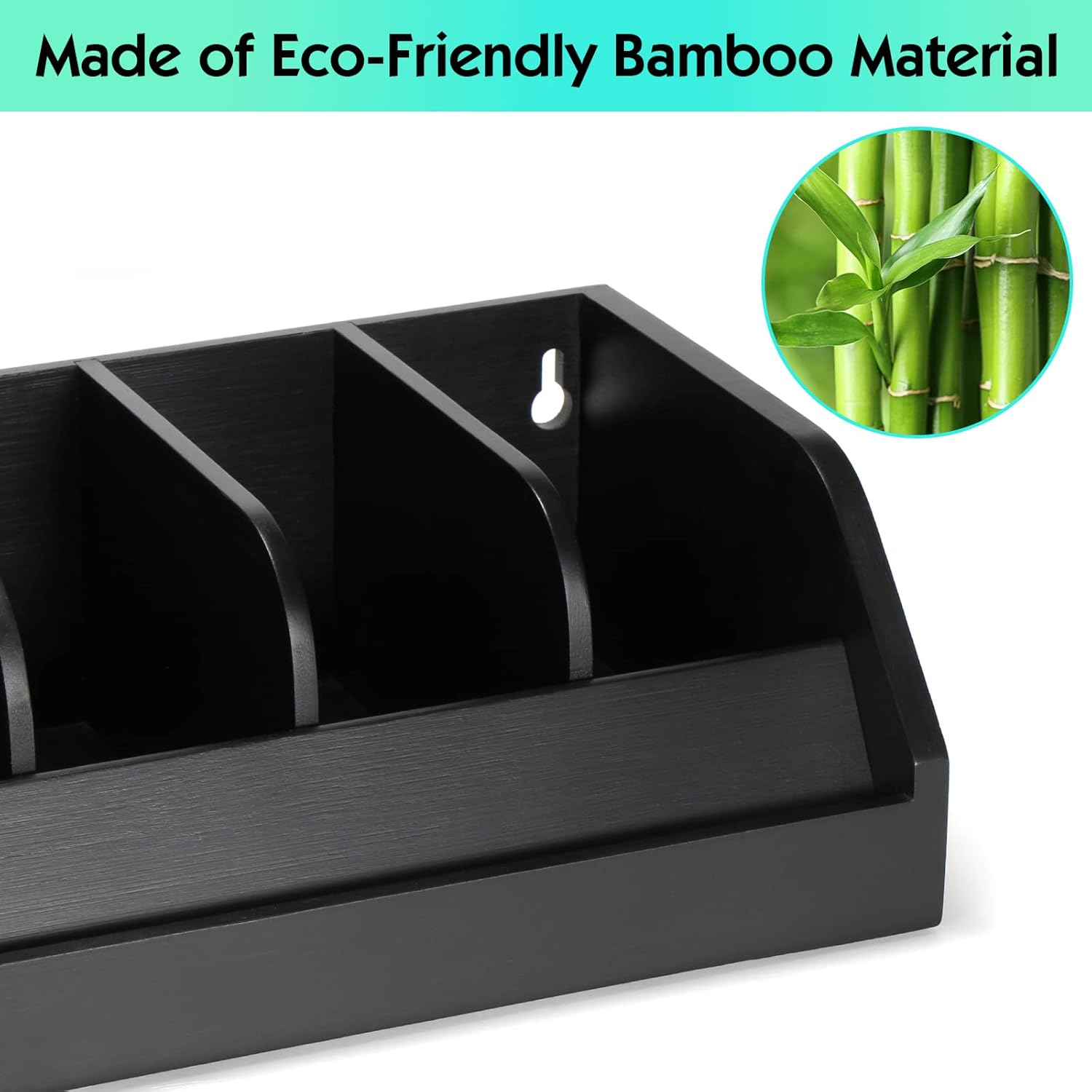 B4Life Organizador de cinturón, 7 compartimentos para cinturón para hombres, soporte de cinturón de bambú para armario y cajón, caja de exhibición