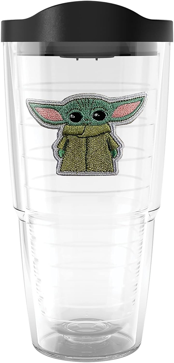Tervis Vaso aislado de doble pared de Star Wars Mandalorian Grogu hecho en Estados Unidos mantiene las bebidas frías y calientes, 24 onzas, clásico
