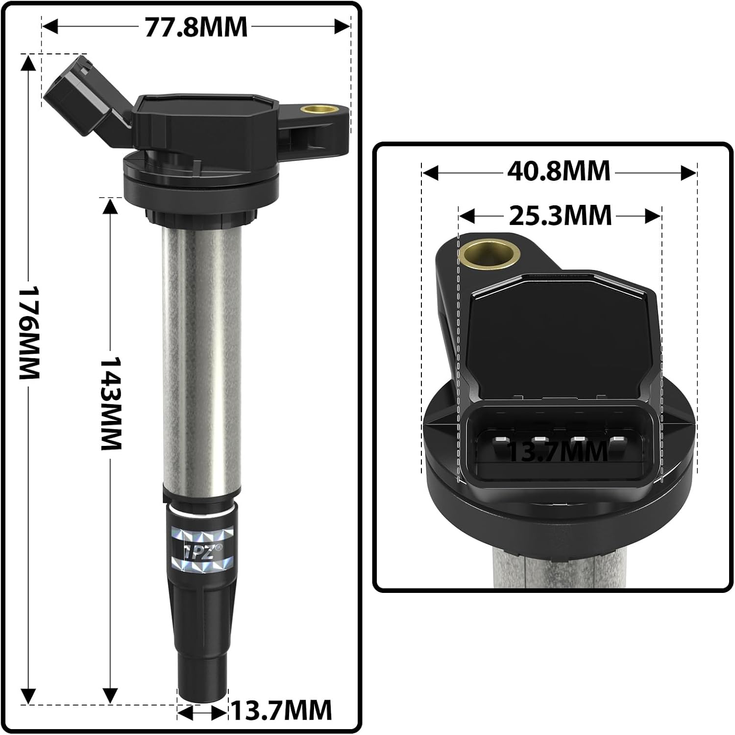 1PZ UFC-D8K Paquete de bobinas de encendido UF596 y bujías de iridio 93501 Juego de 4 piezas de repuesto para Toyota Prius Corolla Matrix V CT200H