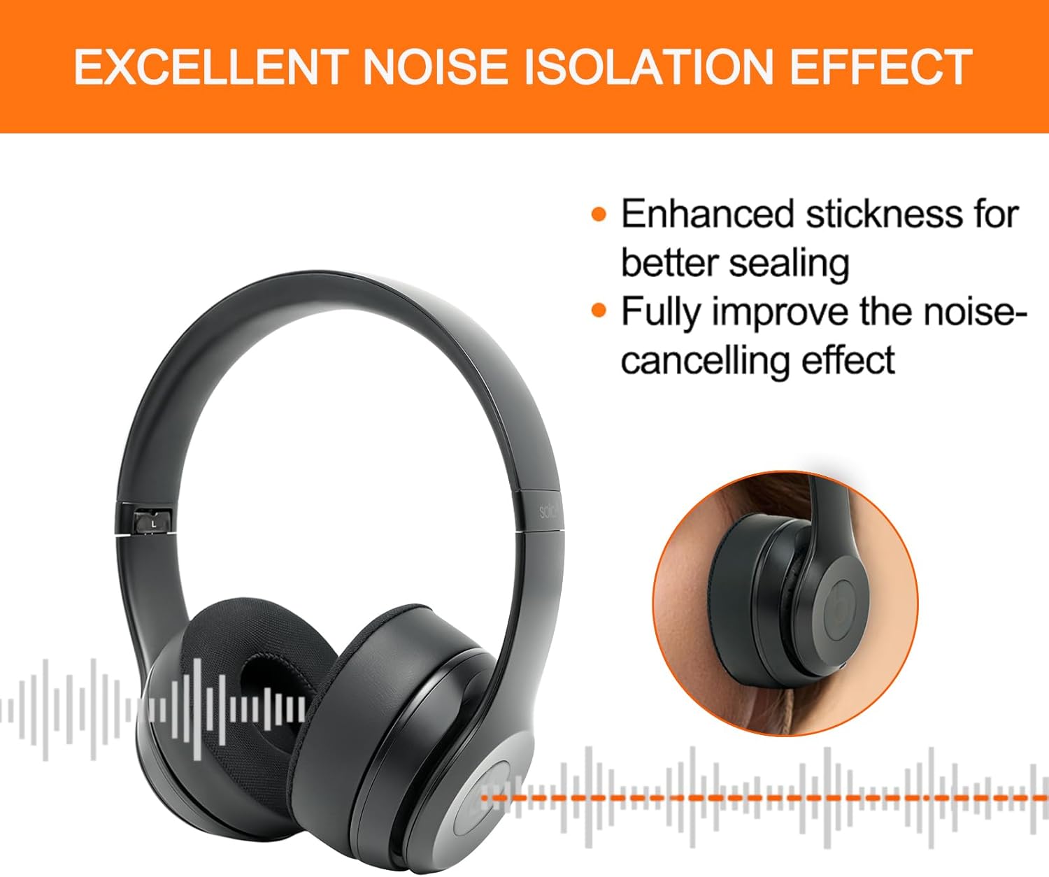 GVOEARS Almohadillas de repuesto para Beats Solo 2 Solo 3 – Almohadillas de gel refrescante para auriculares inalámbricos con cable Solo 23 con