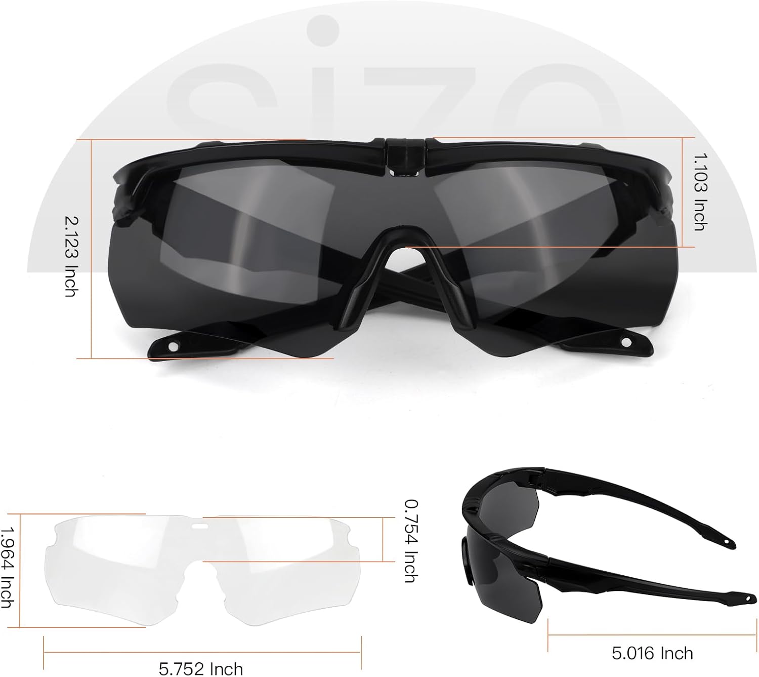 Outdoramic Anteojos de seguridad antivaho  Gafas tácticas, protección ocular de disparo, gafas de Airsoft para hombres