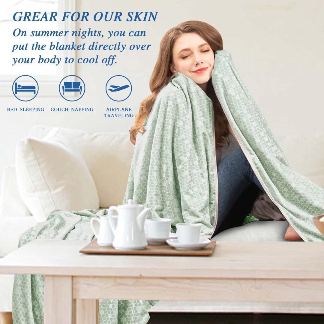 inhand Manta refrescante para personas que duermen con calor y sudores nocturnos, manta de enfriamiento (50 x 60 pulgadas) Arc-Chill Q-Max  0.45